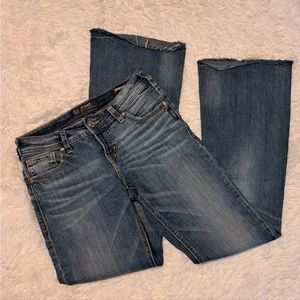 Silver Aiko Flare Jeans